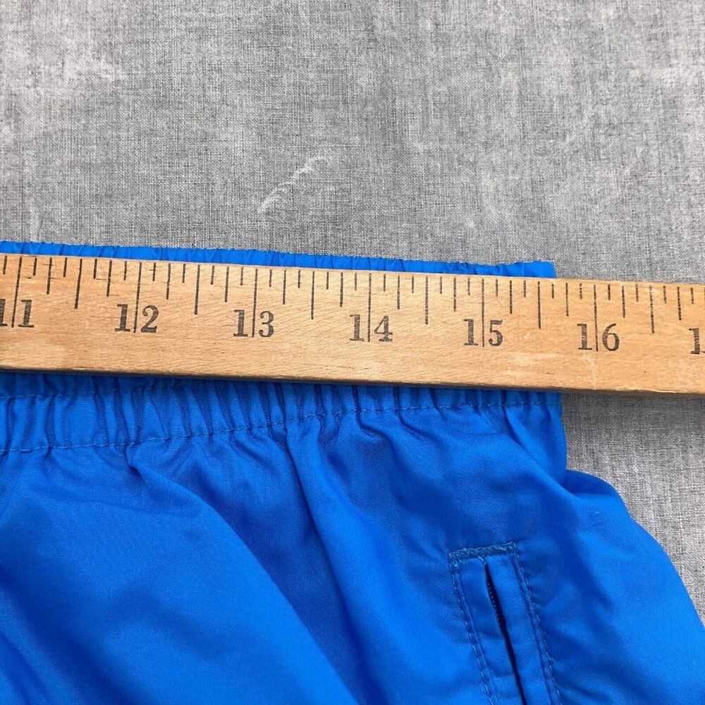 Adidas Track Pants Adult Large Blue All Nylon Lined Pull On Softshell VTG‎ Flaws